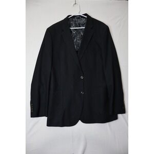 Nautica Mens Modern Fit Blazer Jacket Black 48L 2 Button Textured Sport Coat